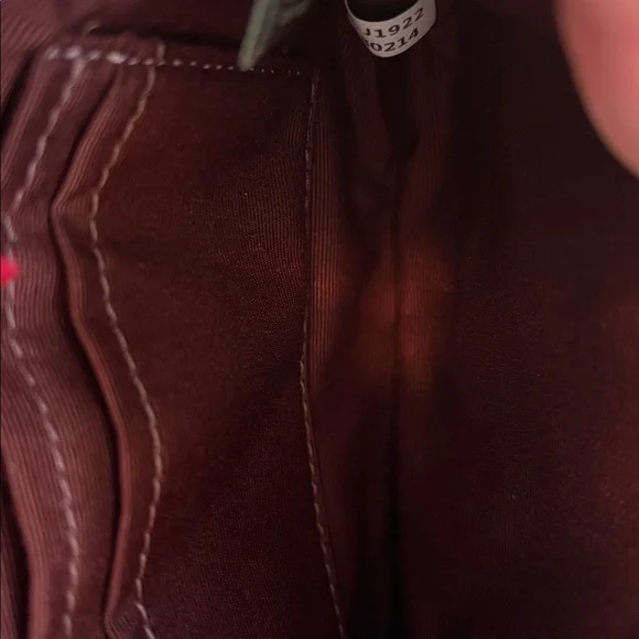 Coach Maroon Poppy Embossed Wristlet - Picture 7 of 7